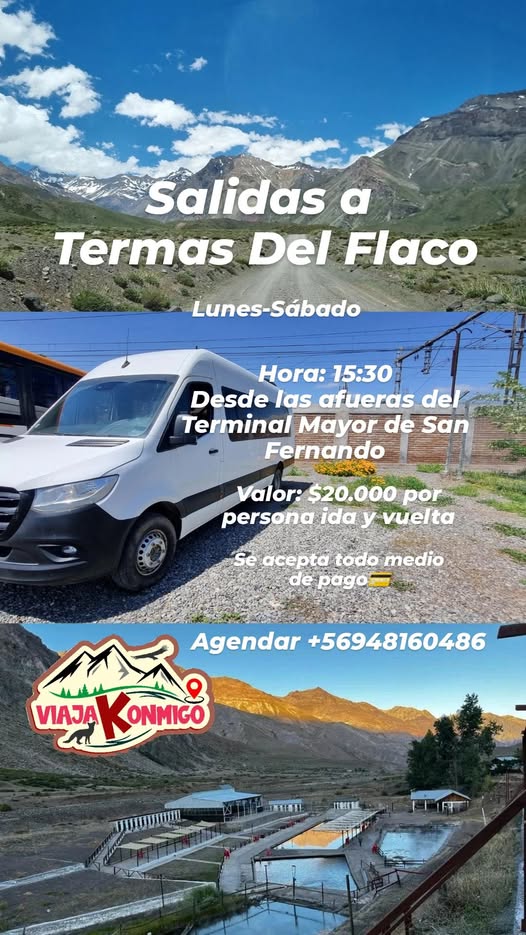 Transporte termas del Flaco